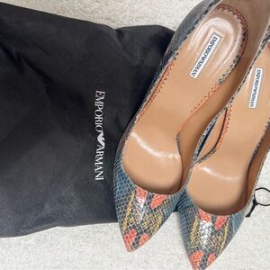 Vero Guido -Emporio Armani snakeskin heels size 40